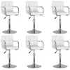Image de vidaXL Chaises pivotantes à manger lot de 6 blanc similicuir