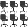 Image de vidaXL Lot de 6 Chaises Pivotantes à Manger, Sièges à Dîner, Chaises de Repas, Meubles de de Salle à Manger Cuisine Maison Intérieur, Noir Velours