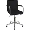 Image de vidaXL Chaise pivotante de salle à manger Noir Tissu