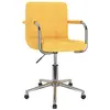 Image de vidaXL Chaise pivotante de salle à manger Jaune moutarde Tissu