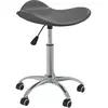 Image de vidaXL Chaise pivotante de salle à manger Gris Similicuir