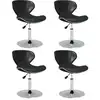 Image de vidaXL Chaises à manger lot de 4 noir similicuir