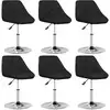 Image de vidaXL Chaises à manger lot de 6 noir similicuir