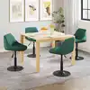 Image de vidaXL Chaises pivotantes à manger lot de 4 vert foncé velours