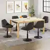 Image de vidaXL Chaises pivotantes à manger lot de 6 noir velours
