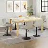 Image de vidaXL Chaises pivotantes à manger lot de 6 gris clair velours