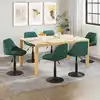 Image de vidaXL Chaises pivotantes à manger lot de 6 vert foncé velours