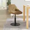Image de vidaXL Chaise de salle à manger Marron Velours