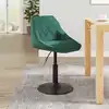 Image de vidaXL Chaise de salle à manger Vert foncé Velours