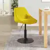 Image de vidaXL Chaise de salle à manger Jaune moutarde Velours