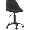 Image de vidaXL Chaise de bureau Noir Velours