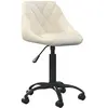 Image de vidaXL Chaise de bureau Crème Velours