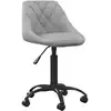Image de vidaXL Chaise de bureau Gris clair Velours