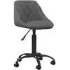 Image de vidaXL Chaise de bureau Gris foncé Velours