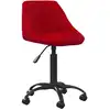 Image de vidaXL Chaise de bureau Rouge bordeaux Velours