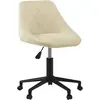 Image de vidaXL Chaise pivotante de salle à manger Crème Velours