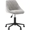 Image de vidaXL Chaise pivotante de salle à manger Gris clair Velours