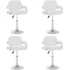 Image de vidaXL Chaises pivotantes à manger lot de 4 Blanc Similicuir