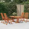 Image de vidaXL Ensemble à manger de jardin 5 pcs Bois d'eucalyptus massif