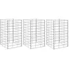 Image de vidaXL Lits surélevés en gabion 3 pcs 30x30x50 cm Fer