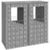 Image de vidaXL Poteaux à panier de gabion 2 pcs 50x50x100 cm Fer