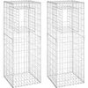 Image de Poteaux à panier de gabion 2 pcs 50x50x140 cm Fer