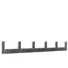 Image de vidaXL Panier de gabion en forme de U avec 6 poteaux Fer 620x20x100 cm