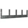 Image de vidaXL Panier de gabion en forme de U avec 5 poteaux Fer 500x20x150 cm