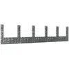 Image de vidaXL Panier de gabion en forme de U avec 6 poteaux Fer 620x20x150 cm