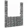 Image de vidaXL Panier de gabion en forme de U avec 2 poteaux Fer 140x20x200 cm