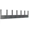 Image de vidaXL Panier de gabion en forme de U avec 7 poteaux Fer 740x20x200 cm