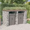 Image de vidaXL Mur de gabion pour poubelle 192x91x120 cm fer galvanisé
