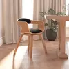 Image de vidaXL Chaise à manger Noir Bois courbé et similicuir