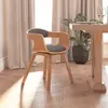 Image de vidaXL Chaise à manger Gris clair Bois courbé et tissu