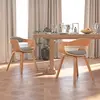 Image de vidaXL Chaises à manger lot de 2 taupe bois courbé et tissu