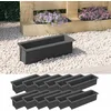 Image de vidaXL 12× Boîtes à Fleurs pour Palettes Jardinières de Jardin Lits Surélevés de Terrasse Bacs Plantes de Balcon Euro Gris 36x13,5x9,5cm PP