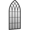 Image de Miroir de jardin Noir 70x30 cm Fer pour utilisation extérieure