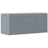 Image de vidaXL Boîte de rangement de jardin 270 L Gris PP aspect bois