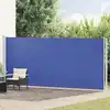 Image de vidaXL Auvent latéral rétractable de patio 180x600 cm Bleu