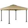 Image de vidaXL Chapiteau Taupe 3x3 m Aluminium et acier