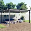 Image de vidaXL Tonnelle de jardin avec toit rétractable 4x3 m Anthracite