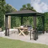 Image de vidaXL Tonnelle avec parois et toit double 3x3 m Anthracite