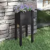 Image de vidaXL Jardinière d'extérieur Noir 31x31x70 cm Bois de pin massif