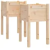 Image de vidaXL Jardinières d extérieur 2 pcs 40x40x70 cm Bois de pin Massif