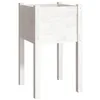 Image de vidaXL Jardinière d extérieur Blanc 40x40x70 cm Bois de pin Massif