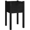 Image de vidaXL Jardinière d extérieur Noir 40x40x70 cm Bois de pin Massif