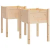 Image de vidaXL Jardinières d extérieur 2 pcs 50x50x70 cm Bois de pin Massif