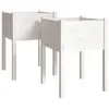 Image de vidaXL Jardinières 2 pcs Blanc 50x50x70 cm Bois de pin Massif