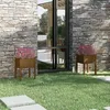 Image de vidaXL Jardinières 2 pcs Marron Miel 50x50x70 cm Bois de pin Massif