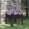 Image de vidaXL Jardinière d'extérieur Noir 70x70x70 cm Bois de pin massif